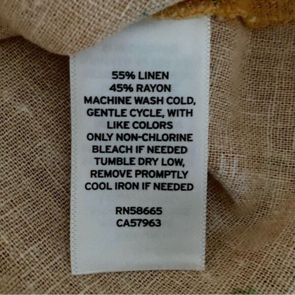 NEW Nordstrom Abound Orange Asterisk Floral Linen Print Camisole Top Size XS - Picture 7 of 8